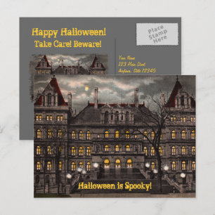 Carte postale d'Halloween effrayante