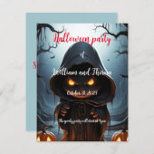 Carte postale d'Halloween effrayante (Devant / Derrière)