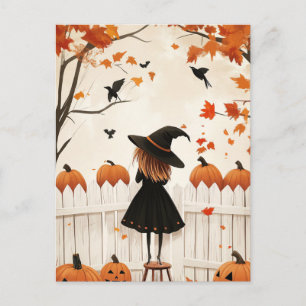 Carte postale d'Halloween effrayante de nuit