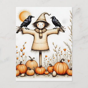 Carte postale d'Halloween effrayante de nuit