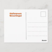 Carte postale d'Halloween Épouvantail Effrayant (Dos)