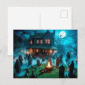 Carte postale d'Halloween, Papier : Mat, (Devant / Derrière)