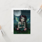 Carte postale d'Halloween sinistrement douce (Devant/Arrière en situation)