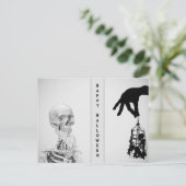 Carte postale d'Halloween squelette de main (Debout devant)