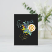 Carte Postale Dharma Wheel Floral (Debout devant)