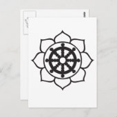 Carte Postale Dharma Wheel Lotus (Devant / Derrière)