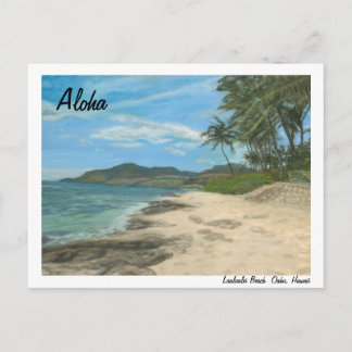 Carte postale d'Hawaï de plage de Lualualei
