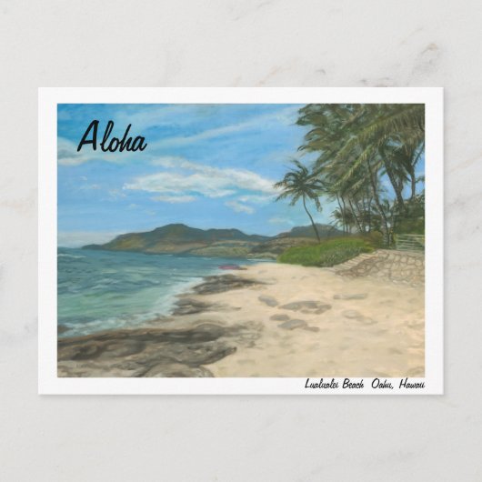 Carte postale d'Hawaï de plage de Lualualei (Devant)