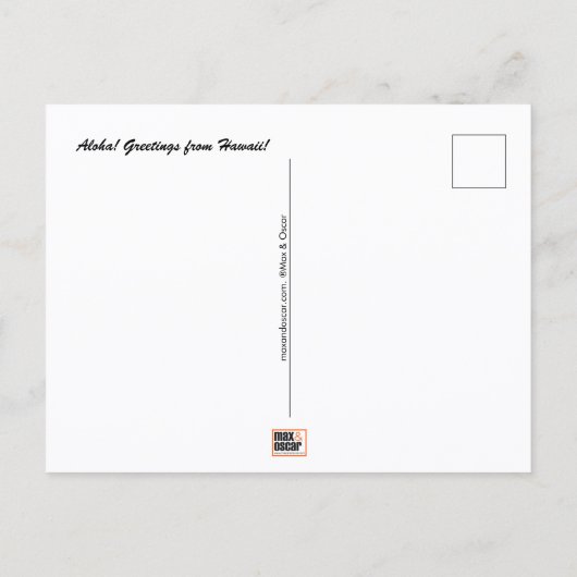 Carte postale d'Hawaii (Dos)