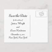 Carte postale d'hiver à Paris pour annoncer une da (Dos)