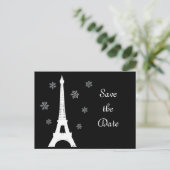 Carte postale d'hiver à Paris pour annoncer une da (Debout devant)