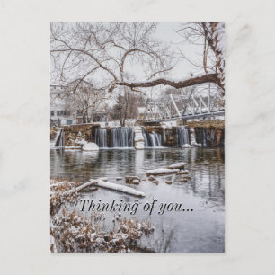 Carte postale d'hiver au barrage de Finley Vous pe