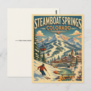 Carte postale d'hiver de Steamboat Springs