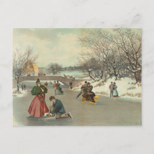 Carte postale d'hiver vintage