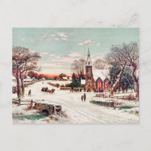 Carte postale d'hiver vintage