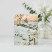 Carte postale d'hiver vintage (Debout devant)