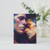 Carte postale d'hommes amoureux (Debout devant)