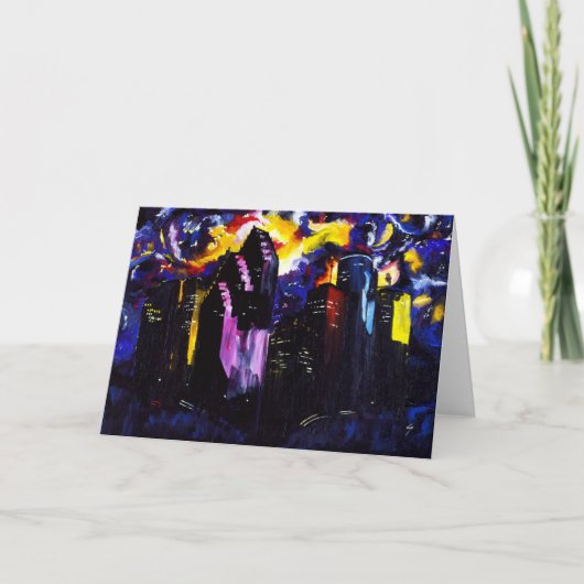 Carte postale d'horizon de Houston (Devant)