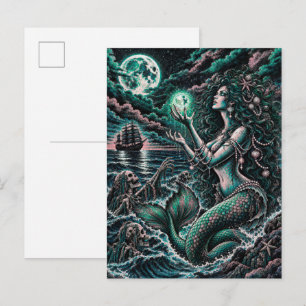 Carte postale d'horreur nautique Siren's Cove Dark