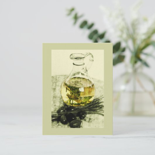 carte postale d'huile d'olive rustique (Debout devant)