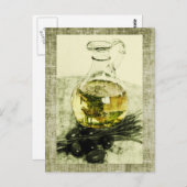 carte postale d'huile d'olive rustique (Devant / Derrière)