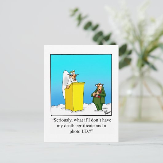 Carte postale d'humour céleste (Debout devant)