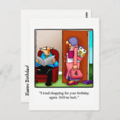 Carte postale d'humour d'anniversaire drôle (Devant / Derrière)