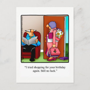 Carte postale d'humour d'anniversaire drôle