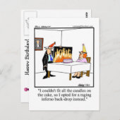 Carte postale d'humour d'anniversaire "Spectickles (Devant / Derrière)