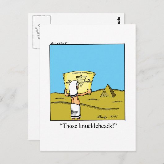 Carte postale d'humour d'architecture drôle (Devant / Derrière)