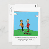 Carte postale d'humour de golf amusant (Devant / Derrière)