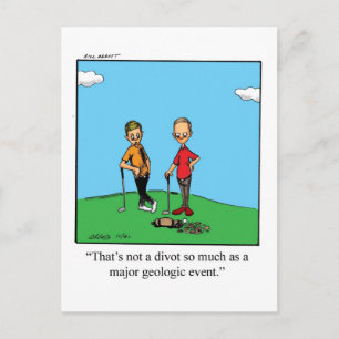 Carte postale d'humour de golf amusant