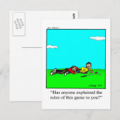 Carte postale d'humour de golf amusant (Devant / Derrière)
