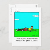 Carte postale d'humour de golf hilarant (Devant / Derrière)