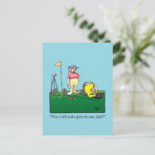 Carte postale d'humour hilarant sur le golf (Debout devant)