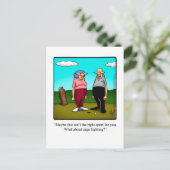 Carte postale d'humour hilarant sur le golf (Debout devant)