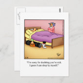 Carte postale d'humour hilarant sur le golf (Devant / Derrière)