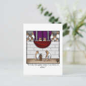 Carte postale d'humour hilarant sur le golf (Debout devant)