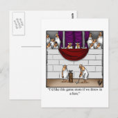 Carte postale d'humour hilarant sur le golf (Devant / Derrière)