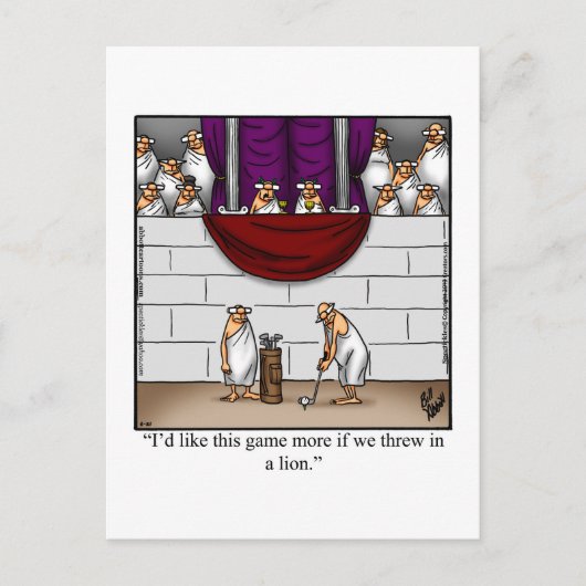 Carte postale d'humour hilarant sur le golf (Devant)
