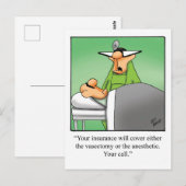 Carte postale d'humour médical drôle (Devant / Derrière)