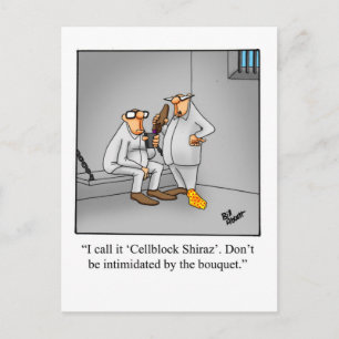 Carte postale d'humour sur le vin "Spectickles"