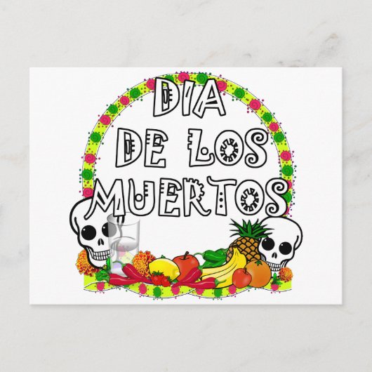 Carte Postale Dia De Los Muertos (Devant)