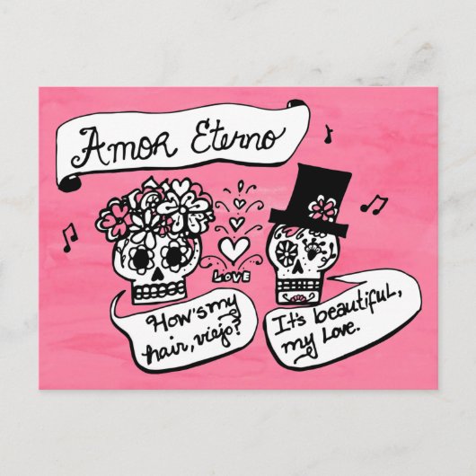 Carte Postale Dia de los Muertos, Amor Eterno (Devant)