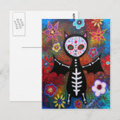 Carte Postale Dia de los Muertos Bat par Prisarts (Devant / Derrière)
