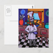 Carte Postale Dia de los Muertos Chef (Devant / Derrière)