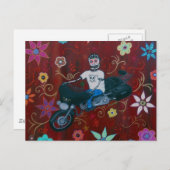 Carte Postale Dia de los Muertos Harley Biker (Devant / Derrière)