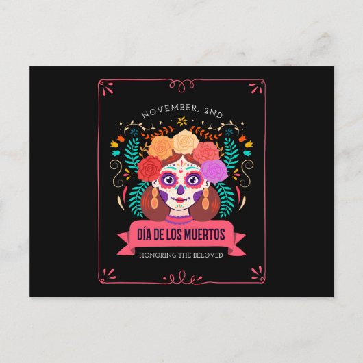 Carte Postale Dia de los muertos jour des morts (Devant)