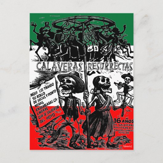 Carte Postale Dia de los Muertos (Jour des morts) (Devant)