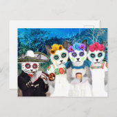 Carte postale Dia De Los Muertos Kittens (Devant / Derrière)